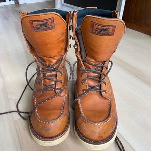 Mens Red Wing Irish Setter Leather Work Boots Gor-tex #3251998 Size 8